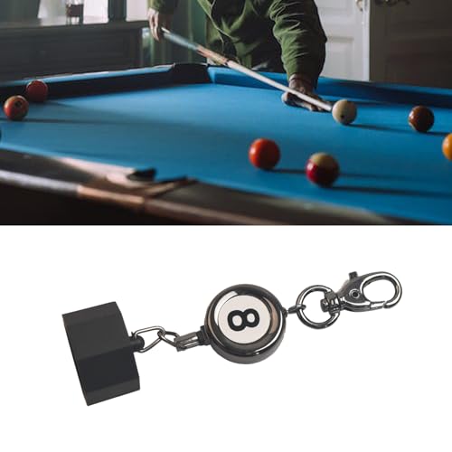 LAKE OF FIRE Billiard Chalk Holder，Pool Chalk Holder with Retractable Key Ring,Pool Table Accessories for Billiard Lovers - style: Octagon