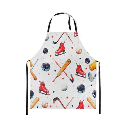 Manfei Ball Sports Kids Kitchen Apron - color: Red White Yellow
