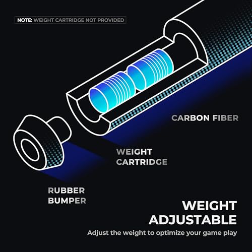Carbon Fiber Pool Cue Stick with Case, 2pieces 58inch Low Deflection Professional Cue Stick for Billiards, Pro Taper Carbon Fibre Shaft with 12.5mm Tip (19oz-20oz)