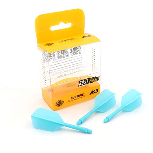 CUESOUL ROST Integrated Dart Shaft and Flights Medium,Slim Shape,Set of 3 - color: Blue