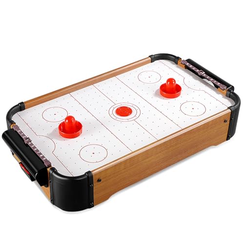 Air Hockey Table for Kids, 20 x 12 x 4 Portable Small Air Hockey Table, Floating Games with Electric Fan, Puzzle Tabletop Games for Kids Boy Girl, No Battery