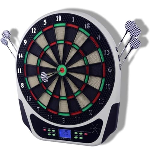 Automatic Scoring Electronic Dart Board, Professional Digital Dartboard Suitable for 1-8 Players, with 6 Soft Tips Darts, 18 Games/159 Ways to Play, LCD Digital Display, for Bar
