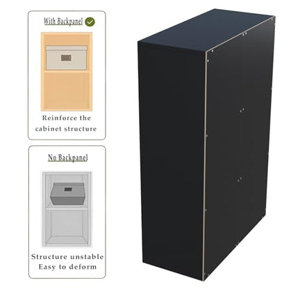 OSCHF 6-Cube Storage Shelf Bookcase, Black - color: Black, size: 6-Cube
