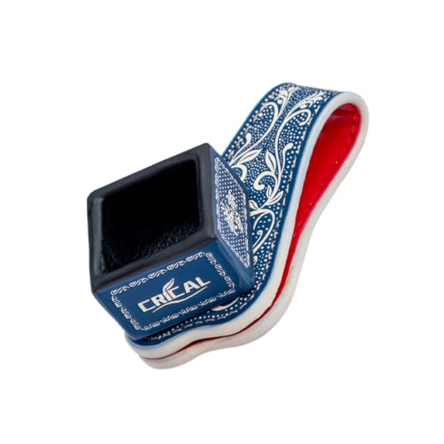 CRICAL Portable Magnetic Pool Chalk Holder Square Chalk Cube Holder Billiard Cue Accessory Gift Idea - color: Dark Blue White