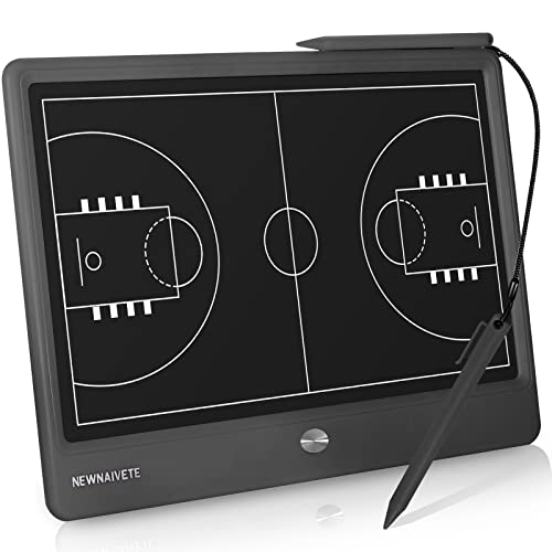 Rechargeable Electronic Basketball Coaching Board - Baskball Tactical Coach Board with Stylus Pen for Coaches Marker Training Writing Digital Basketball Training Equipment