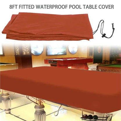 Billiards Table Dust Cover Furniture Waterproof Black Cloth Protective(Chocolate,245 * 140 * 20cm) - color: Chocolate, size: 245*140*20cm