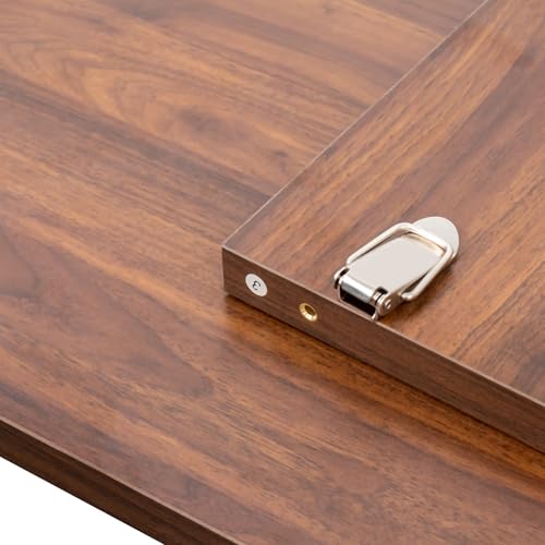 55"-71" Extendable Dining Table for 4-8 People, Space-Saving Extra Long Transformer Table with Extension Leaves Holder, Walnut - color: Walnut, style: 55" - 71" (4-8 People)