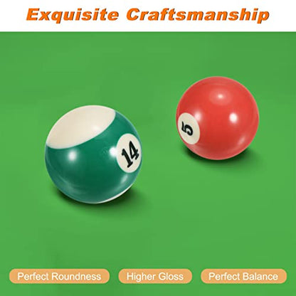 PATIKIL Pool-Billiard Ball Set, 2-1/4 Inch Regulation Size Complete 16 Professional Resin Billiards Ball for Replacement Billiard Game