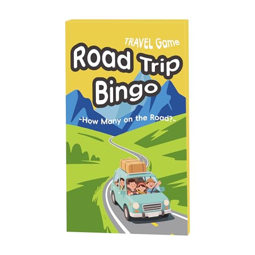Road Trip Bingo Travel Game for Kids & Families | Road Trip Essentials, Reusable Activity, Dry-Erase Cards, Perfect for Car Rides & Vacations