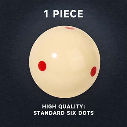 GSE Games & Sports Expert Billiard Practice Training Cue Ball, AAA-Grade PRO Cup Standard Pool Billiard Cue Ball (6 oz 2-1/4" Several Colors Available) - color: 6 Red Dots