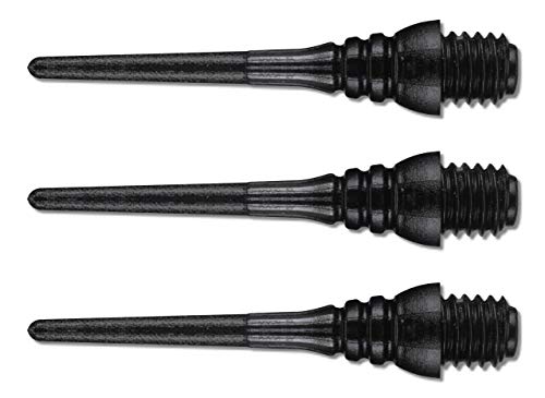 Winmau Darts Triton Soft Tip Points - Points for Electronic Dart Board - Available in White, Black, Red, Orange, Yellow & Blue - color: Black