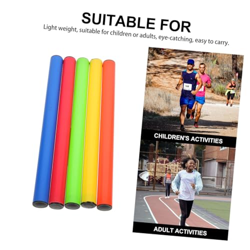5pcs Outdoor Relay Sticks for Boys and Girls Lightweight Running Race Supply for School Sports Events