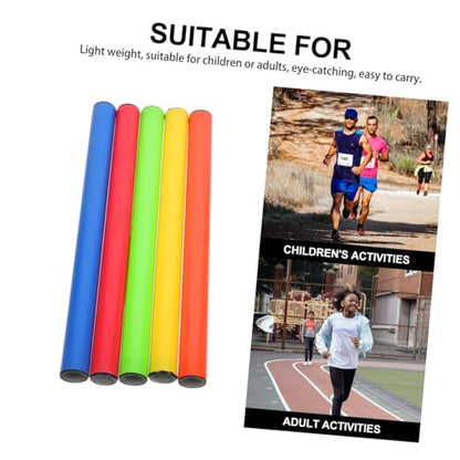 5pcs Outdoor Relay Sticks for Boys and Girls Lightweight Running Race Supply for School Sports Events