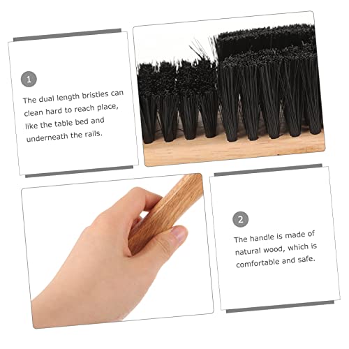 POPETPOP Billiards Pool Table Brush Kit 1 Brush Set Felt and Rail Cleaner for Dust Removal Pool Table Cleaning Tool