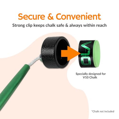 Aluminum Circle Pool Chalk Holder - Use with TAOM Pyro or TAOM V10 Chalk - Slip-in Pocket Pool Cue Chalk Holder - Cover Billiard Supplies - Snooker Accessory Chalk - color: Green