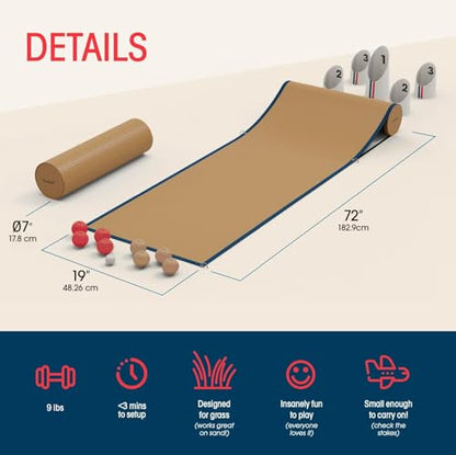 BocceRoll Yard Game – Modern Bocce Ball Set with Ramp & Targets | Portable BocceRoll Lawn Game for Backyard & Beach | Premium Wooden Bocce Game for Family & Party Play