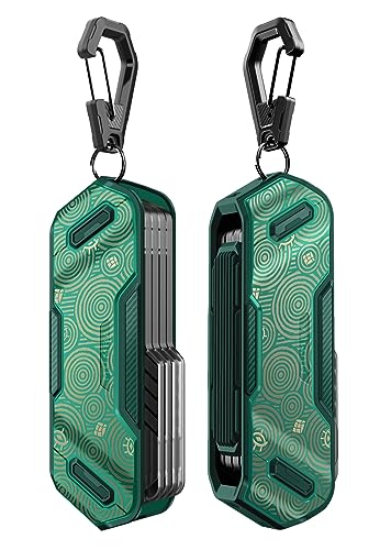 Mumba 12 Game Card Case for Nintendo Switch Game Cards, Portable and Exquisite Protective Hard Shell with 4 Layer Rotatable Holder for Nintendo Switch 2/Switch/Switch OLED/Lite (Viridian) - color: Viridian