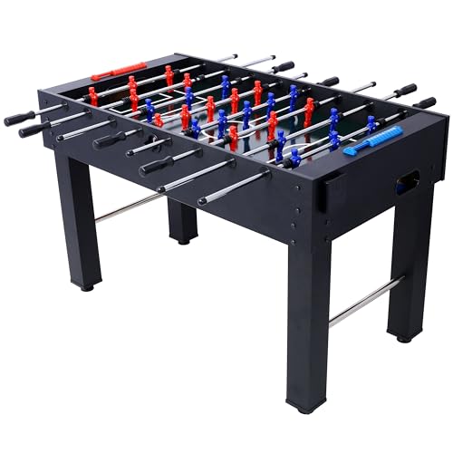 Foosball Table, Adult Size, 54 inch Standard Size Foosball Table, Indoor Full Size Foosball Tables for Home, Family, and Game Room, Soccer with Foosball Tables Set, Black