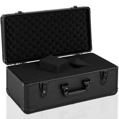 20 Inch Carrying Case With Customizable Pre-Diced Foam, Aluminum Case, Aluminum Alloy Sturdy Build, Storage Case for Microphone, Equipment, Camera, Tools, Recorder, etc - size: 20.4x10.2x7.9 Inch