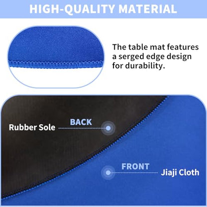 Large Round Tabletop Game Playmat,Rubber Table Mat Suitable for Playing Poker,Card,and Roleplaying Games.(80cmBlue) - color: 80*80*0.2cmblue, size: 80*80*0.2cm