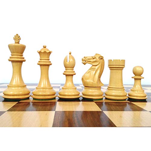 RoyalChessMall - 4.1" Pro Staunton Weighted Wooden Chess Pieces Only Set - Ebonised Wood - 4 Queens - style: Ebonised Boxwood