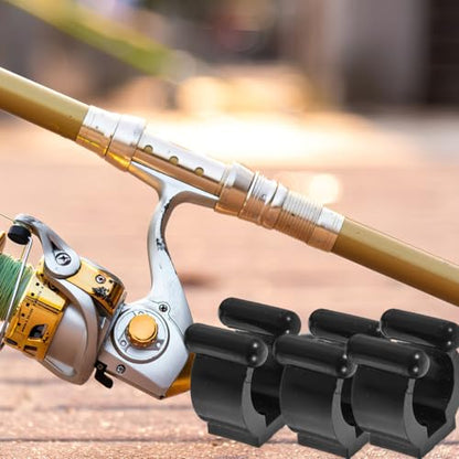 10pcs Elegant Wall-mounted Fishing Rod Holder Clips for Pool Cue Storage