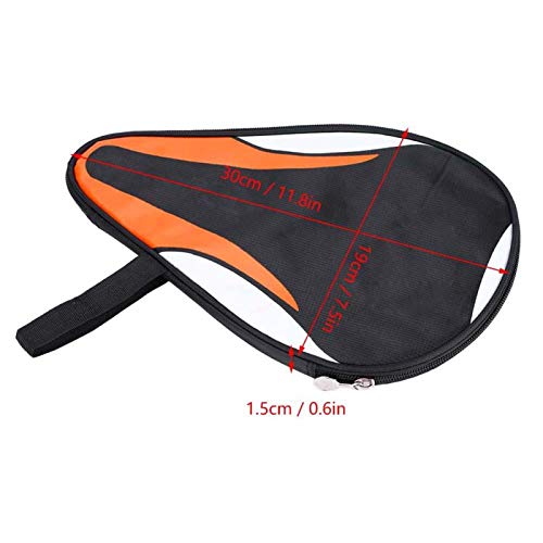 OUKENS Ping Pong Paddle Case, 11.8x7.5x0.6in Waterproof Dustproof Oxford Full Protection Tennis Racket Case Table Tennis Paddle Bag
