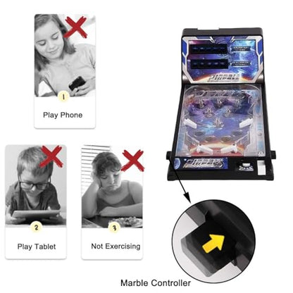 Desktop Pinball Machine for Kids, Retro Arcade Electronic Arcade Mini Pinball Game for Home, Classic Pinball Gifts Toy with Light Music Scoreboard