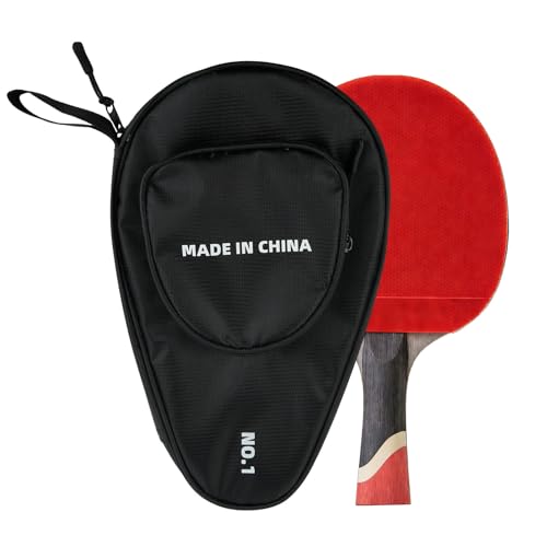 Ping Pong Paddle Cover Compatible with STIGA – Table Tennis Case for 2 Paddles & 7 Balls, Large Capacity Paddle Case with Separate Ball Pouch, Water-resistant & Shockproof Storage Bag
