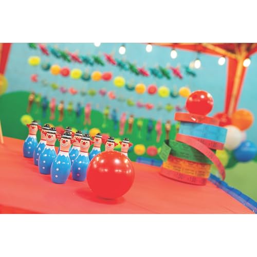 Fun Express Carnival Game Kit - 53 Piece Party Games for Kids Birthday Activities | Ring Toss, Bean Bag Toss, Dart Board & Bowling Set for Indoor Fun | Carnival Games for Adults and Family Gatherings