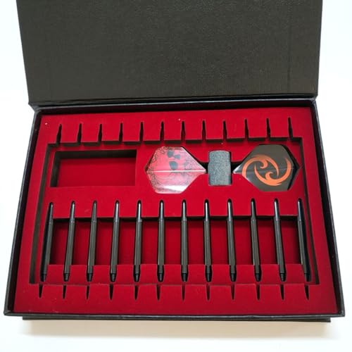 Yardwe Storage Box Hard Shell Cardboard Holder Travel Carrying Case with Foam Inserts for for Tips, Shafts and Flights