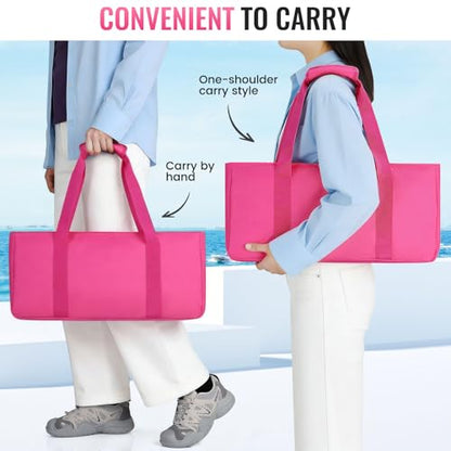 American Mahjong Tile Set,166 White Tiles Mahjong Set,4 Colors Mahjong Racks,Travel Mahjong Set with Pink Carrying Bag - style: Pink Bag