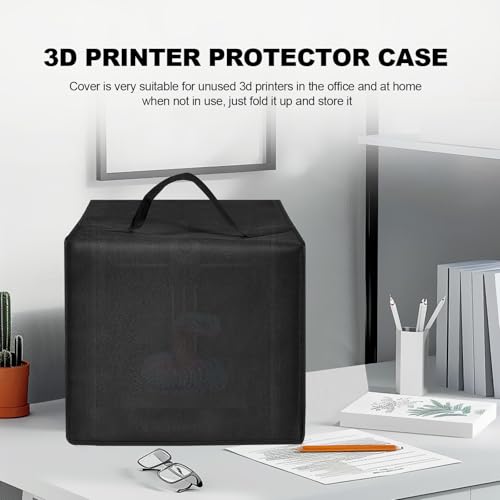 3D Printer Cover Heavy Duty Waterproof Anti-static Nylon Lid for FLASHFORGE Adventurer 5M 3D Printer,3D Printer Universal Protective Case (Black) - color: Black