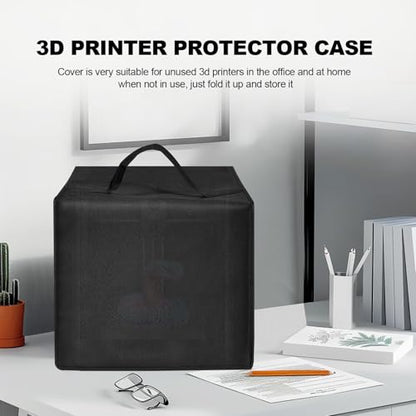 3D Printer Cover Heavy Duty Waterproof Anti-static Nylon Lid for FLASHFORGE Adventurer 5M 3D Printer,3D Printer Universal Protective Case (Black) - color: Black