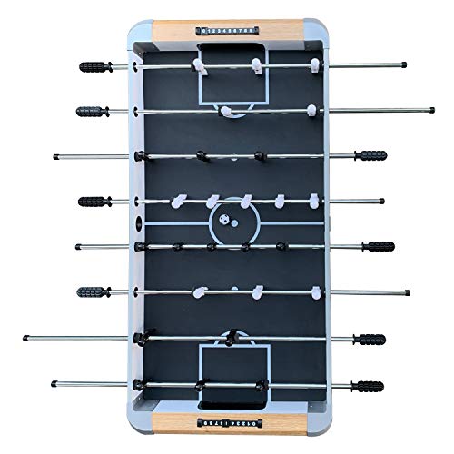 Hathaway Amherst Foosball Table Adult Size - 48-in Foosball Table for Adults & Kids with 2 Foosball Balls & ABS Molded Players - Complete Soccer Table Game Set for Family Game Rooms & More - Light Oak