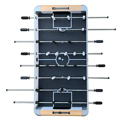 Hathaway Amherst Foosball Table Adult Size - 48-in Foosball Table for Adults & Kids with 2 Foosball Balls & ABS Molded Players - Complete Soccer Table Game Set for Family Game Rooms & More - Light Oak