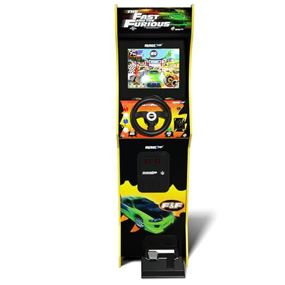 ARCADE1UP The Fast & The Furious Deluxe Arcade Game for Your Home, with 5-Foot-Tall Stand-up Cabinet, 2 Classic Games, and 17-inch LCD Screen