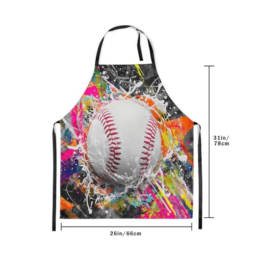Castle Fairy Basketball Kitchen Apron - color: Graffiti Baseball