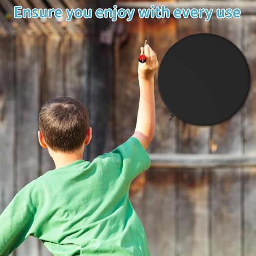Dartboard Cover Outdoor Indoor Dartboard Protective Cover Waterproof Dustproof UV Resistant 24" D x 3" H Black