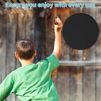 Dartboard Cover Outdoor Indoor Dartboard Protective Cover Waterproof Dustproof UV Resistant 24" D x 3" H Black