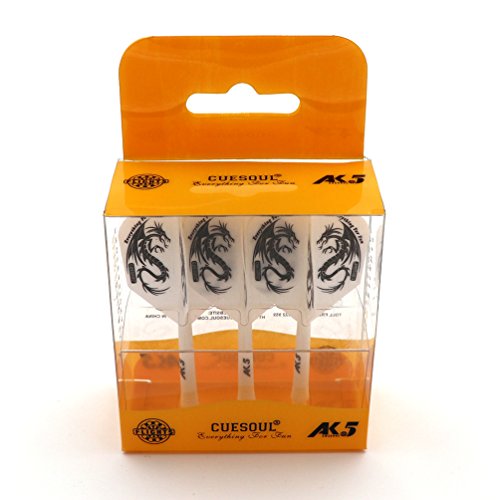 CUESOUL ROST Integrated Dart Shaft and Dart Flight Standard/Slim/Diamond/Big Wing/Tear/Diamond - color: 28mm-Big Wing Shape-White Dragon