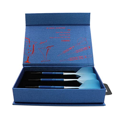 CUESOUL Cocktail/COLA Beer/Draft Beer with Oil Paint Finished-19g/20g/21g Soft Tip 90% Tungsten Dart Set - color: Blue Cocktail-20g
