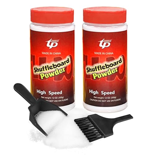 Shuffleboard Sand Wax High/Medium Speed Shuffleboard Powder Set, Shuffleboard Sand with Mini Brush Set - size: 2 Cans High Speed