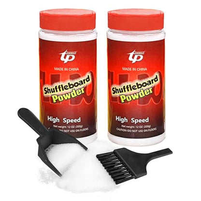 Shuffleboard Sand Wax High/Medium Speed Shuffleboard Powder Set, Shuffleboard Sand with Mini Brush Set - size: 2 Cans High Speed