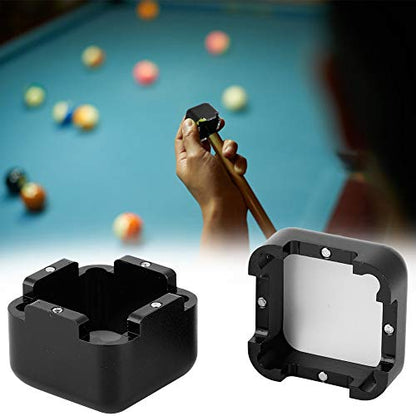 Alomejor Aluminum Portable Mini Cue Tip Chalk Holder Billiard Pool Chalks Carrier Case for Billiard Cue Billiard Accessory(Black)