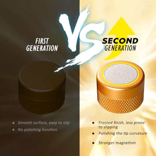 TAOM Upgrade Pool Chalk Holder Round Shaped Practical Tool Billiards Accessories Magnetic Mini Chalk Tip Case Container Round Box Billiards,Cue Tip Tool Scuffer Shaper - color: 2-Single Chalk holder-Yellow