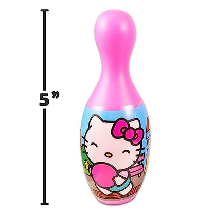 Hello Kitty Bowling Games Activities Bundle for Toddlers, Kids - 4 Pc Hello Kitty Bowling Set with Stickers, Tattoos, and More | Hello Kitty Playset