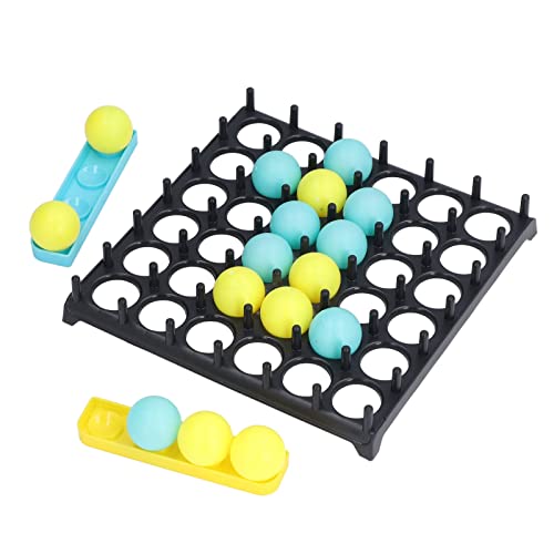 Bounce Ball Board Game Set with 9 Cards and 16 Balls - Interactive Family Game for Childrens Hands and Feet Coordination