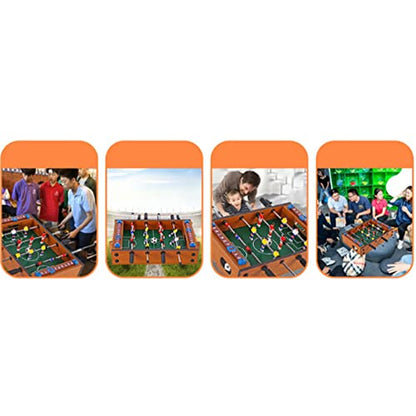 Mini Table Football Soccer Game for 2 to 4 Players,Wooden 12mm Top,Parent Child Fun,Indoor Entertainment for Family,Kids, and Parties Compact Foosball Game