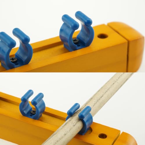 12 PCS Fishing Rod Clips, Wall Mount Fishing Pole Holder Clips for 0.66" to 0.95" Poles, Pool Cue Holder Storage Rack Replacement (Blue) - color: Blue